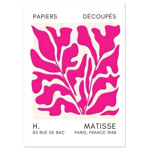 Artfulprints Poster Matisse – Seabed shapes pink – 70×100 cm – Roze Artfulprints Poster Matisse – Seabed shapes pink – 70×100 cm – Roze