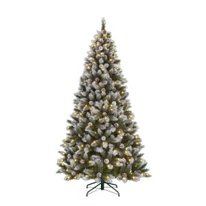 Black Box Trees Pittsfield kerstboom led groen frosted with cones 260L Black Box Trees Pittsfield kerstboom led groen frosted with cones 260L
