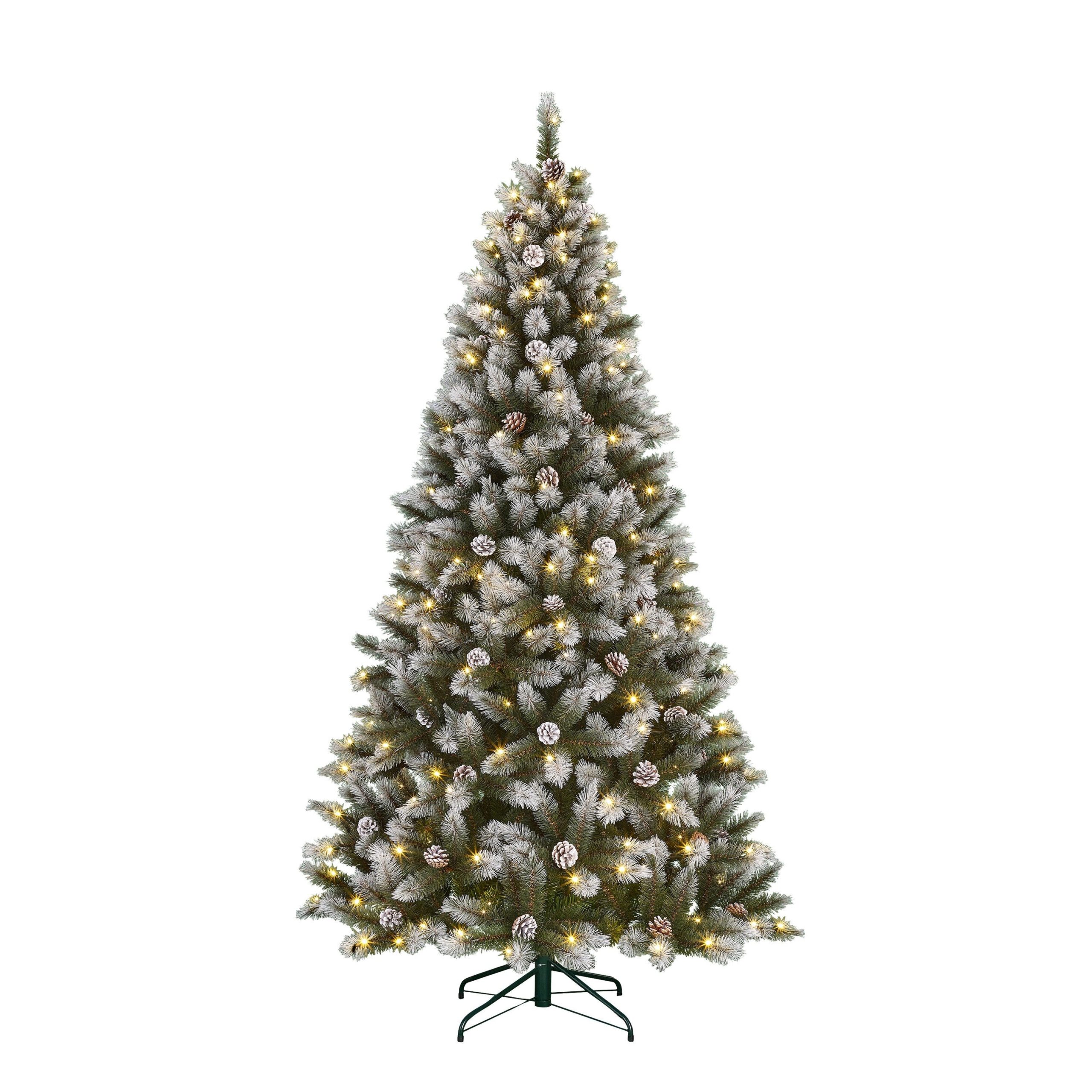 Black Box Trees Pittsfield kerstboom led groen frosted with cones 260L