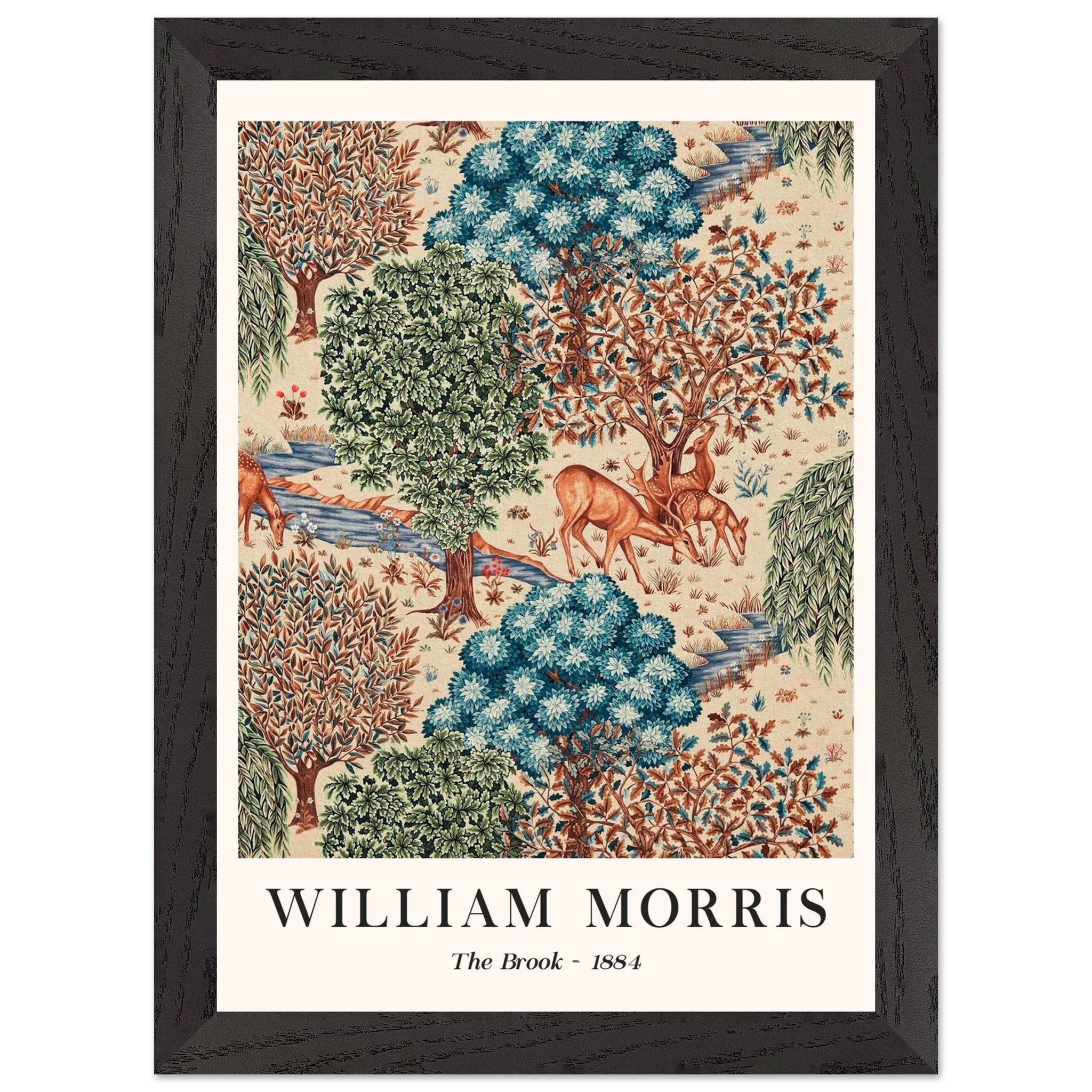 Artfulprints Poster met Lijst William Morris - The brook - A4 21x29.7