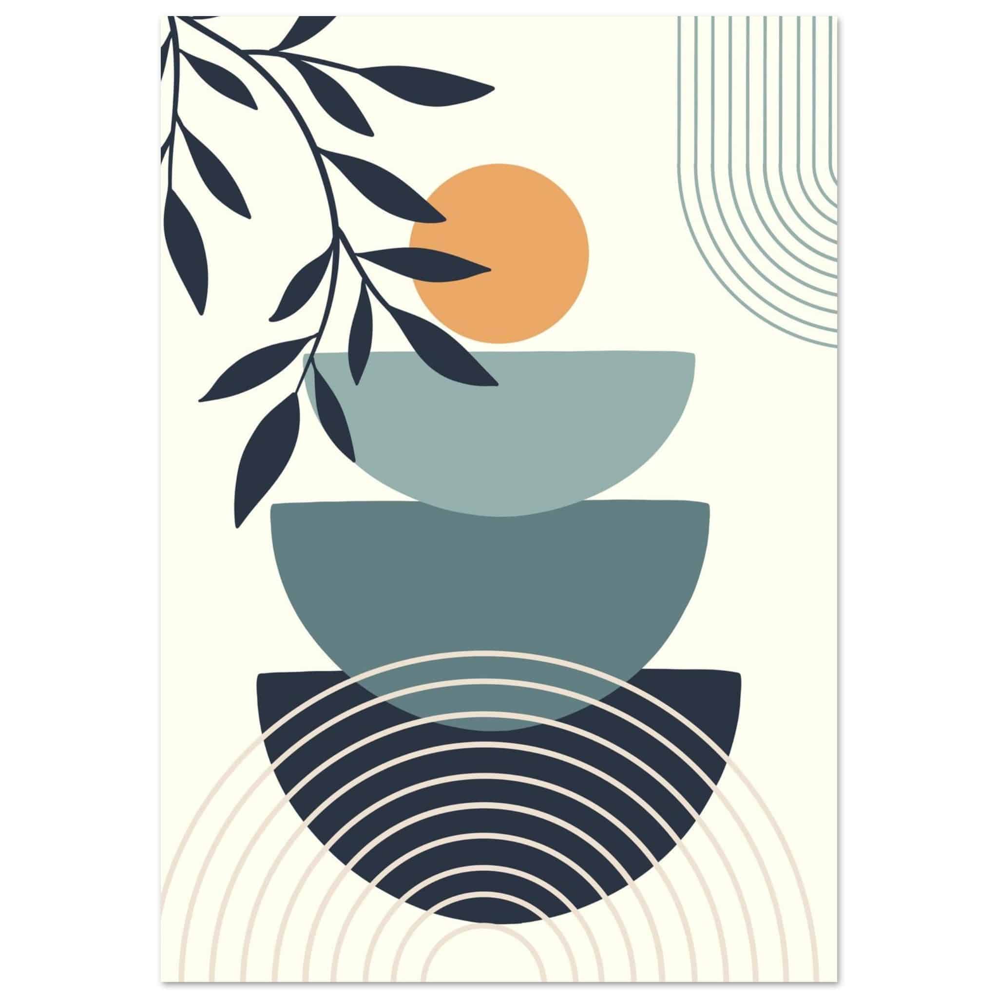 Artfulprints Poster Boho – Sunrise layers - 70x100 cm - Meerkleurig