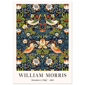 Artfulprints Poster William Morris – Strawberry thief – 50×70 cm – Don