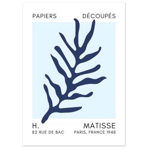 Artfulprints Poster Matisse – Ocean flora navy blue I – 50×70 cm – Bla Artfulprints Poster Matisse – Ocean flora navy blue I – 50×70 cm – Bla