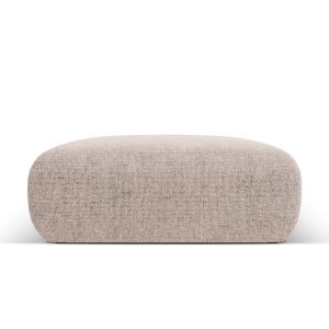 Cosmopolitan Design Poef Nolio 2-zits, chenille, beige – 100x100x36cm Cosmopolitan Design Poef Nolio 2-zits, chenille, beige – 100x100x36cm