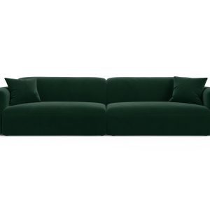 Cosmopolitan Design Modulaire bank Strino 4-zits, flueel flessengroen Cosmopolitan Design Modulaire bank Strino 4-zits, flueel flessengroen