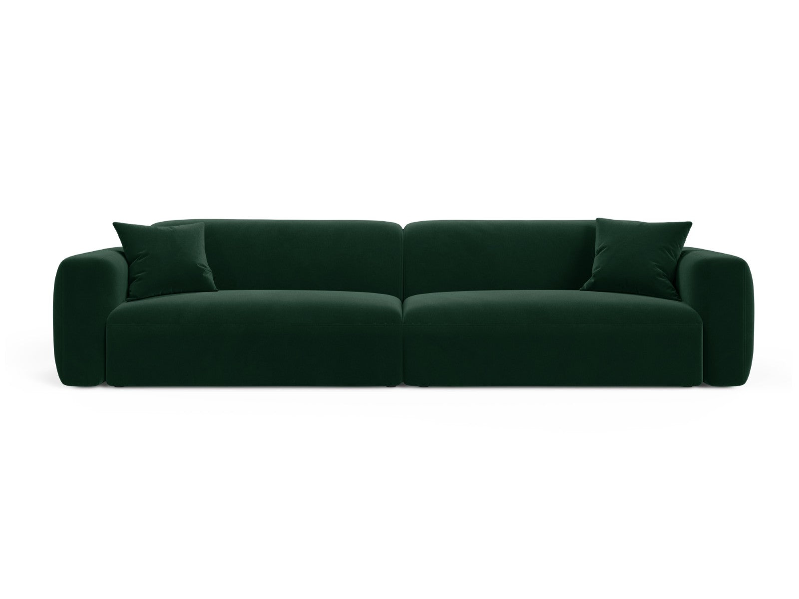 Cosmopolitan Design Modulaire bank Strino 4-zits, flueel flessengroen