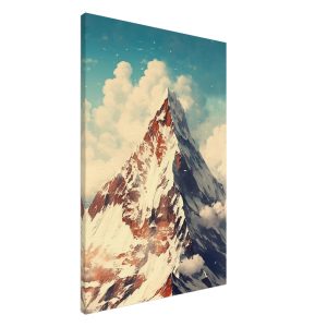 Artfulprints Canvas Top of the mountain canvas – 60×90 cm – Wit Artfulprints Canvas Top of the mountain canvas – 60×90 cm – Wit