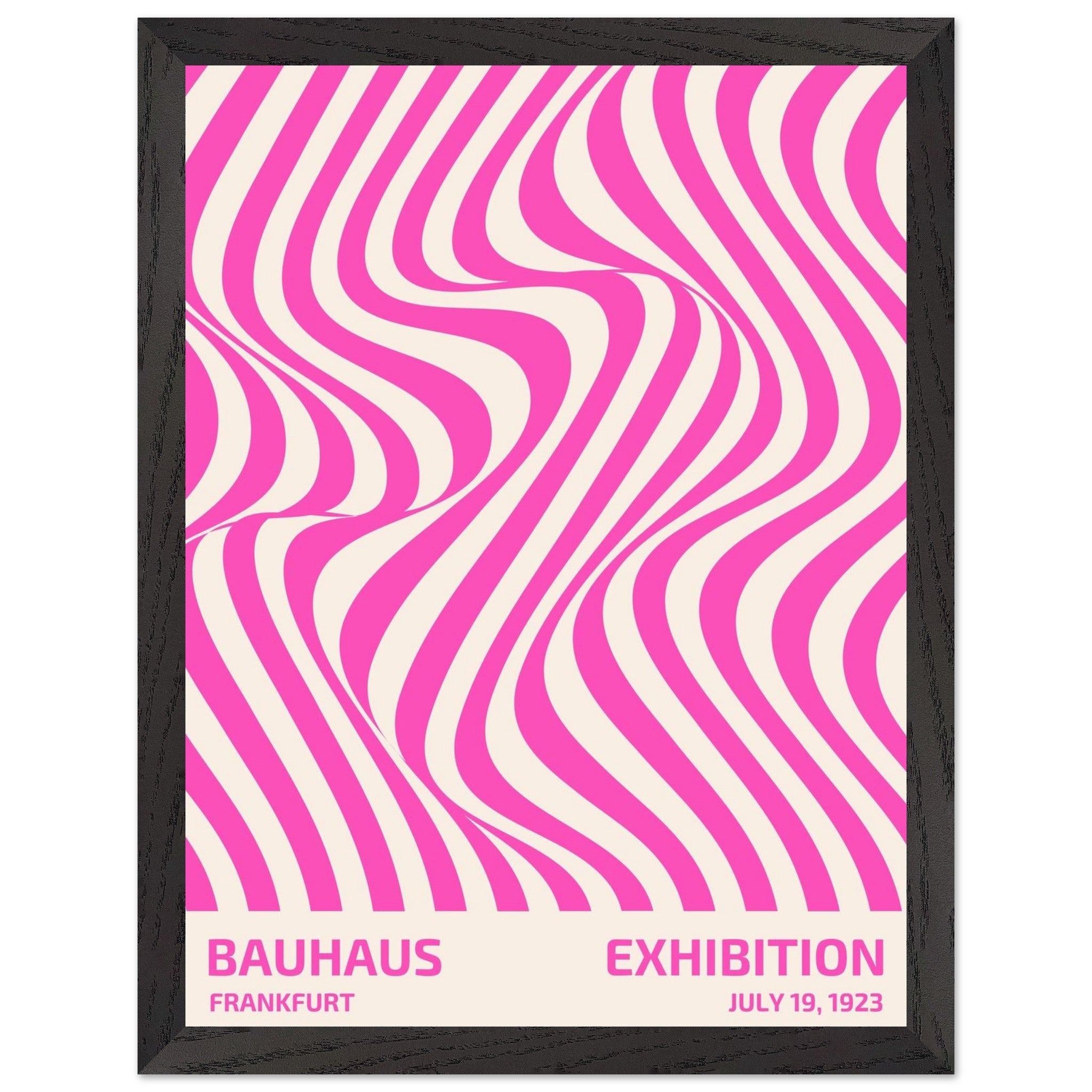 Artfulprints Poster met Lijst Bauhaus - Exhibition Frankfurt pink - 30