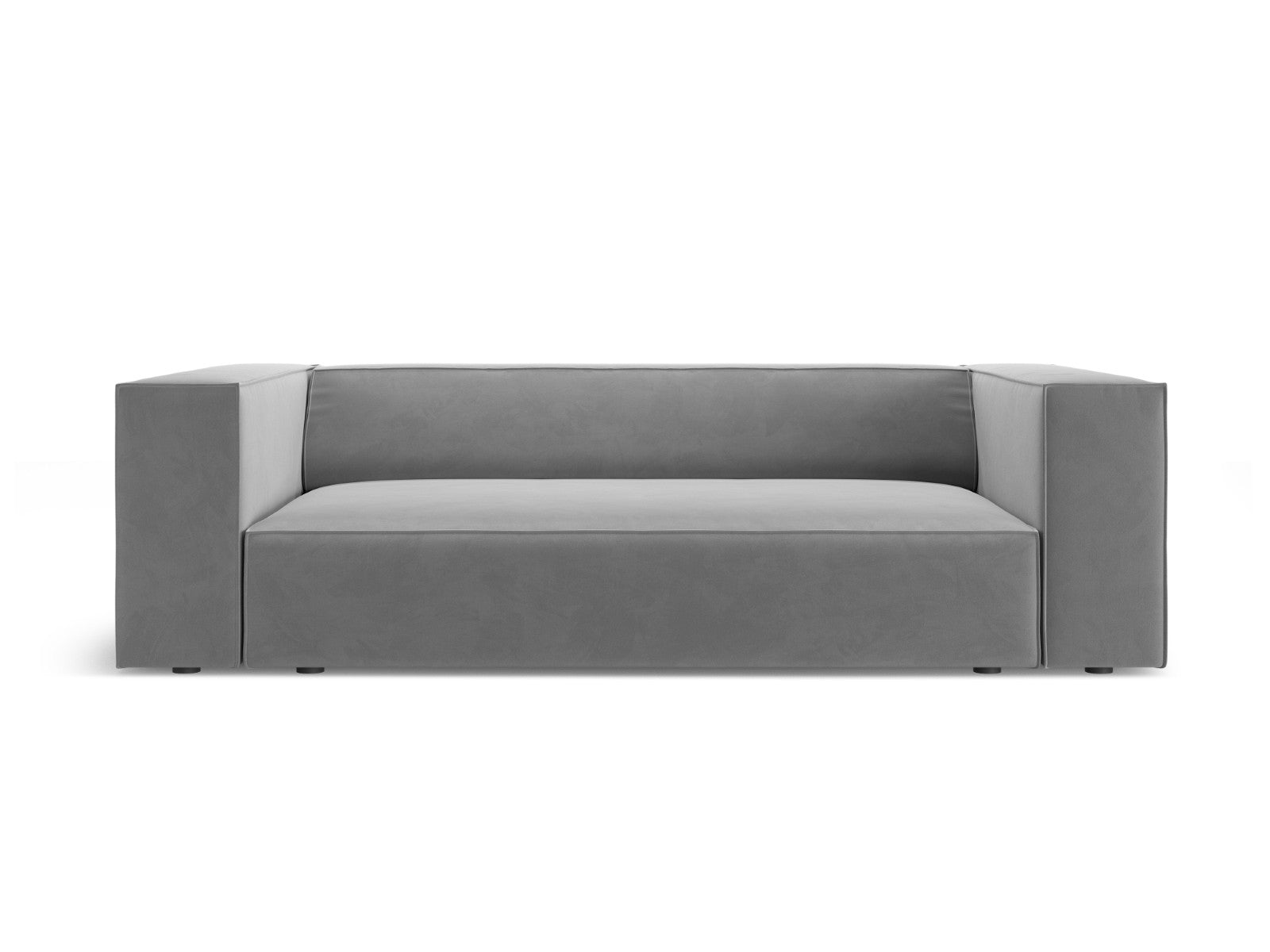 Cosmopolitan Design Bank Arendal 2-zits, flueel lichtgrijs - 102x180x7