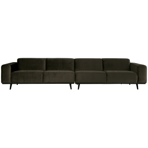 WOOOD 4-zits bank XL velvet Statement – Fluweel – Groen WOOOD 4-zits bank XL velvet Statement – Fluweel – Groen