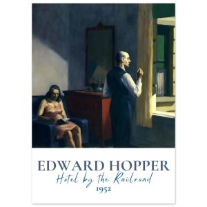Artfulprints Poster Edward Hopper – Hotel by the railroad – 50×70 cm –
