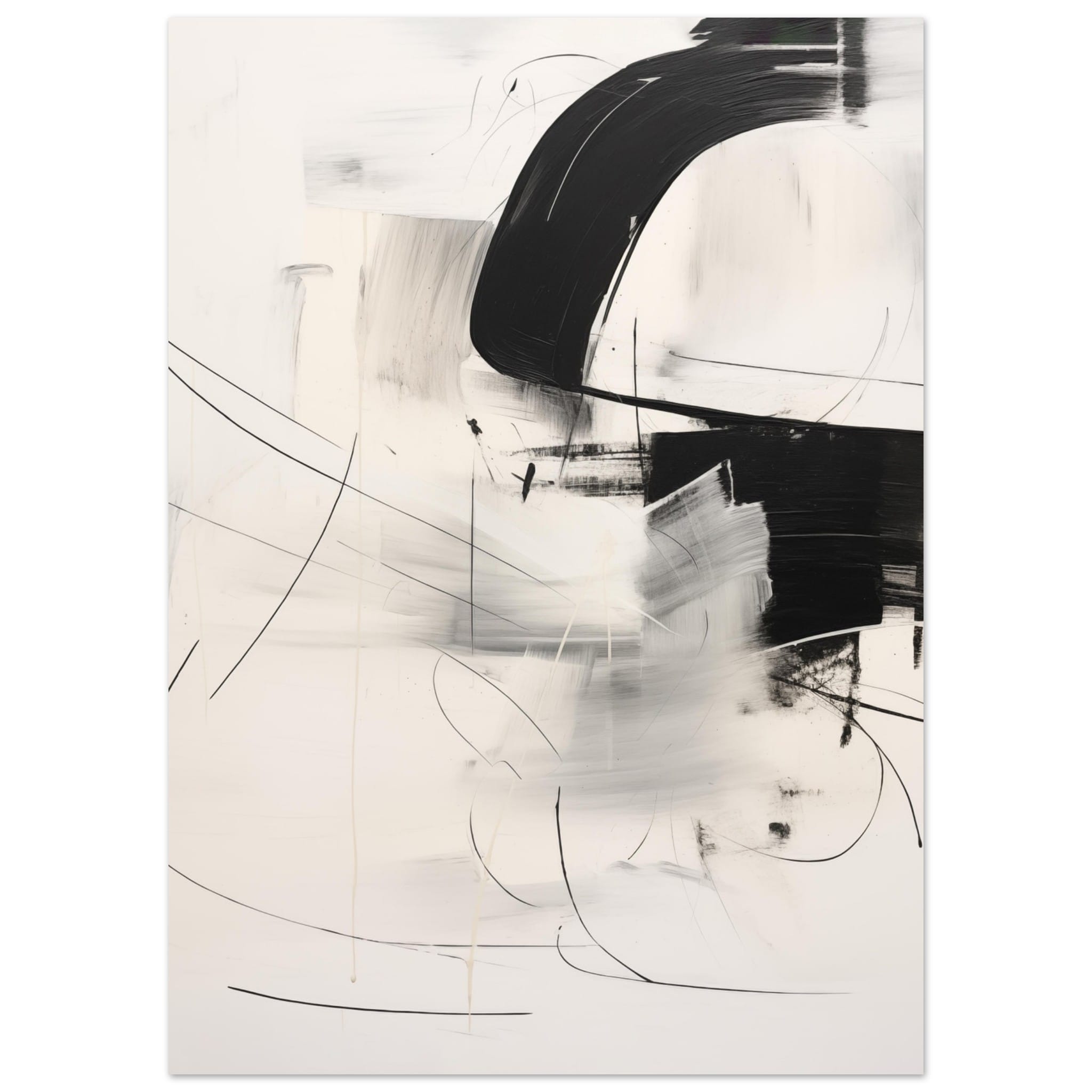 Artfulprints Abstract - Chique brush 1 poster 50x70 cm