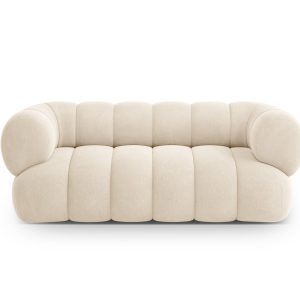 Cosmopolitan Design Bank Koge 2-zits, flueel lichtbeige – 95x180x70cm Cosmopolitan Design Bank Koge 2-zits, flueel lichtbeige – 95x180x70cm