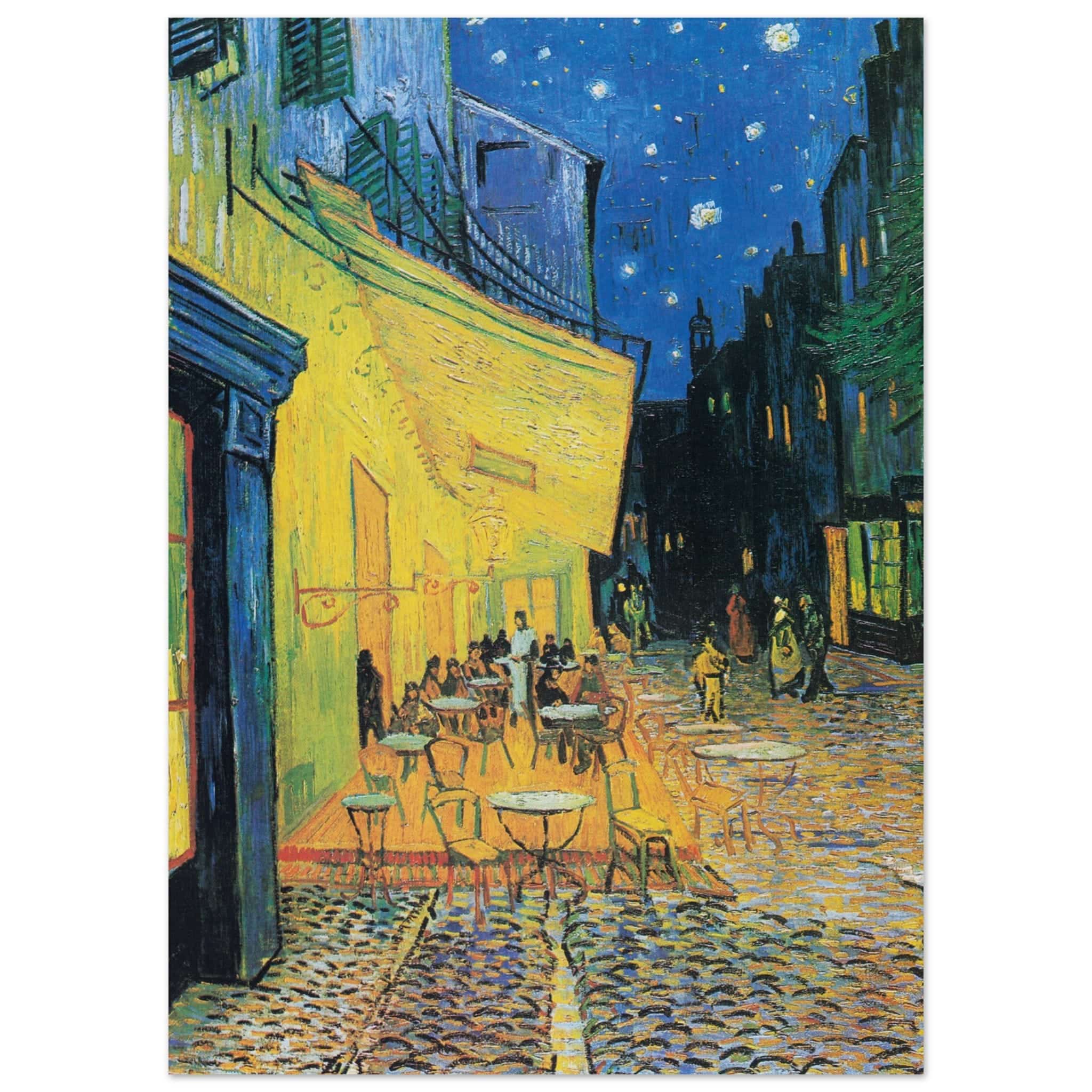Artfulprints Poster Vincent van Gogh - Caféterras bij nacht - 50x70 cm