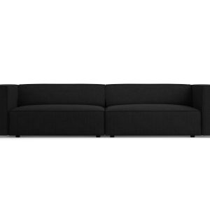 Cosmopolitan Design Bank Arendal 4-zits, chenille met ribbeleffect, zw Cosmopolitan Design Bank Arendal 4-zits, chenille met ribbeleffect, zw