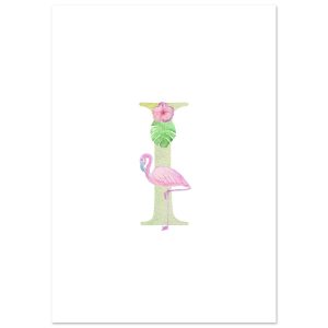 Artfulprints Poster Letter I kindernaam – A4 21×29.7 cm – Meerkleurig