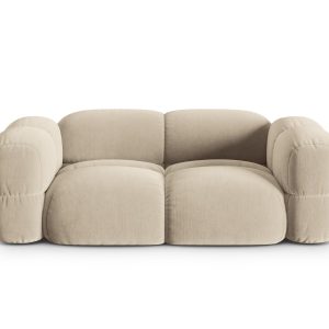Cosmopolitan Design Bank Loretto 3-zits, flueel lichtbeige – 100x210x6 Cosmopolitan Design Bank Loretto 3-zits, flueel lichtbeige – 100x210x6