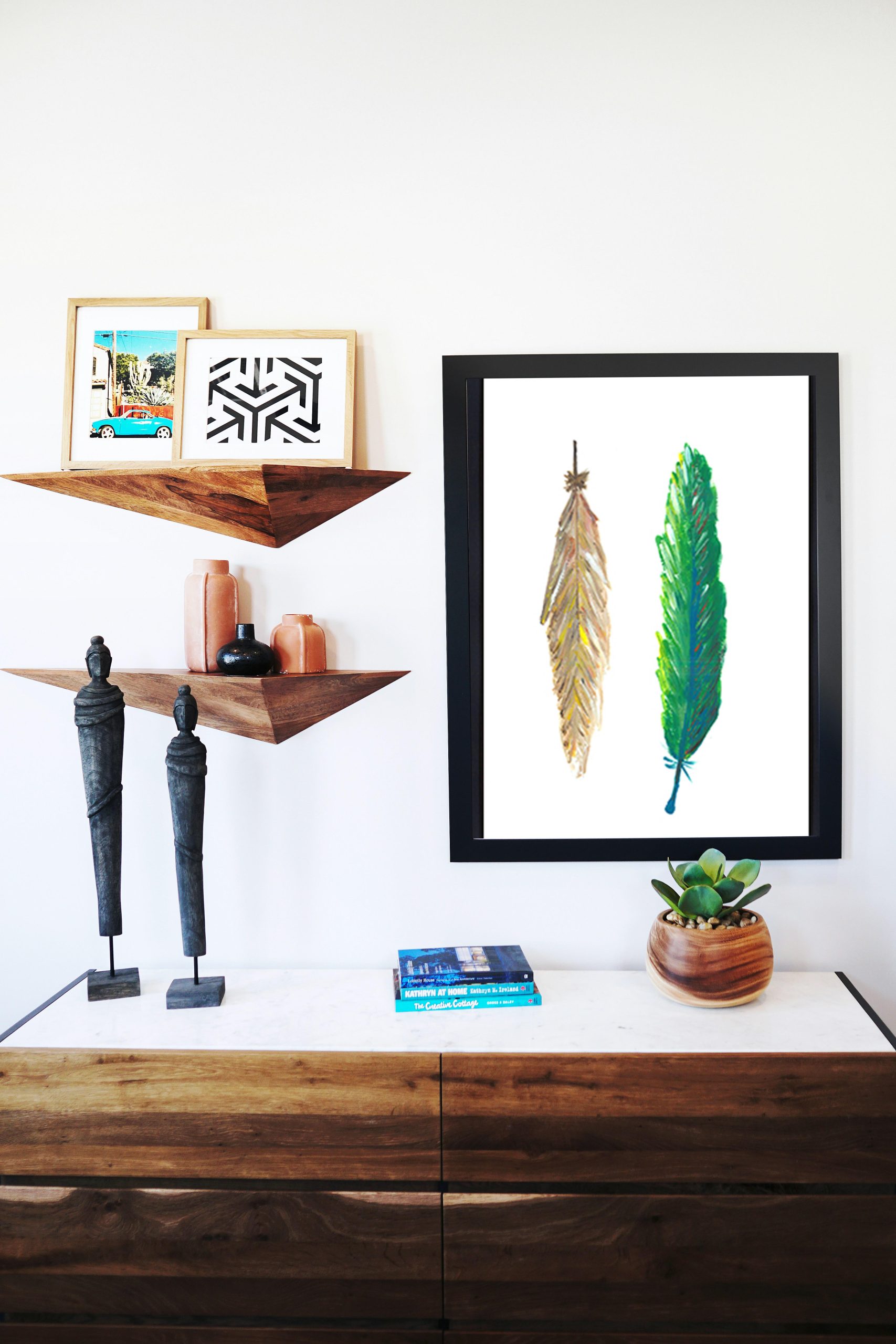 Catchii poster Feather Headdress - meerkleurig - 297x210 cm