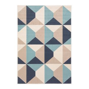 AFK Living vloerkleed Colton – reliëfeffect – blauw – 160 x 230 cm AFK Living vloerkleed Colton – reliëfeffect – blauw – 160 x 230 cm