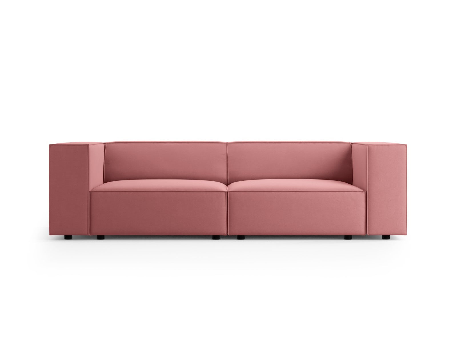 Cosmopolitan Design Bank Arendal 3-zits, flueel, zalm - 102x204x70cm