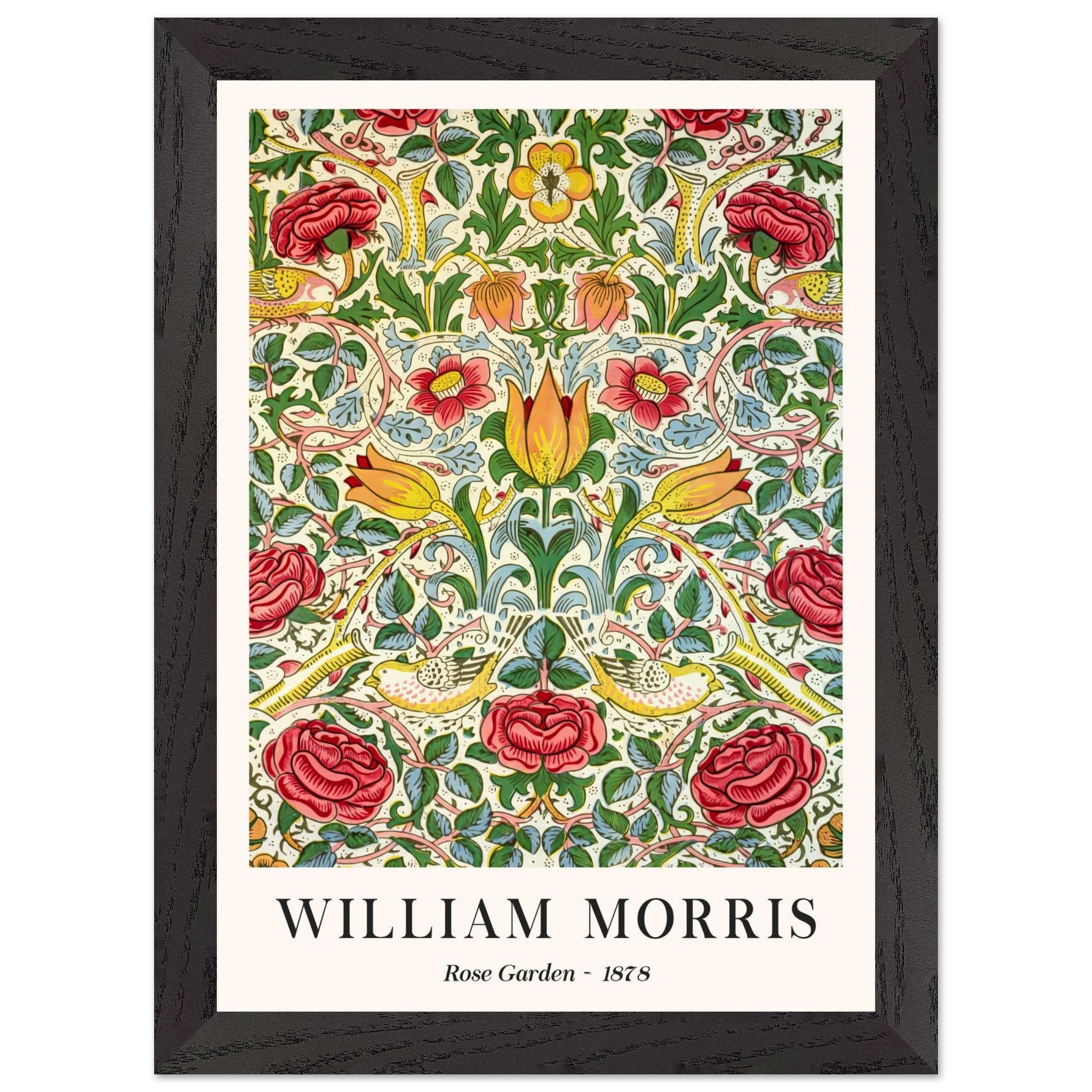 Artfulprints Poster met Lijst William Morris - Rose garden 1878 - A4 2