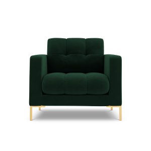Cosmopolitan Design Fauteuil Bali flueel, flessengroen – 96x87x75cm Cosmopolitan Design Fauteuil Bali flueel, flessengroen – 96x87x75cm