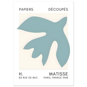 Artfulprints Poster Matisse – Floating forms turquoise – 50×70 cm – Tu Artfulprints Poster Matisse – Floating forms turquoise – 50×70 cm – Tu