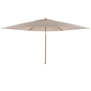 4 Seasons stokparasol Azzurro sand Ø300 cm solefin – houtlook frame 4 Seasons stokparasol Azzurro sand Ø300 cm solefin – houtlook frame
