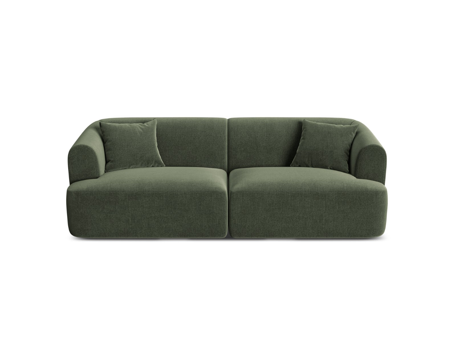 Cosmopolitan Design Modulaire bank Campi 3-zits, flueel groente - 90x2