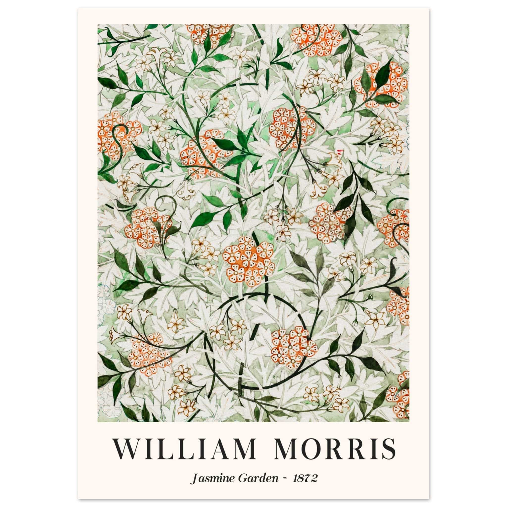 Artfulprints Poster William Morris - Jasmine garden - 50x70 cm - Groen