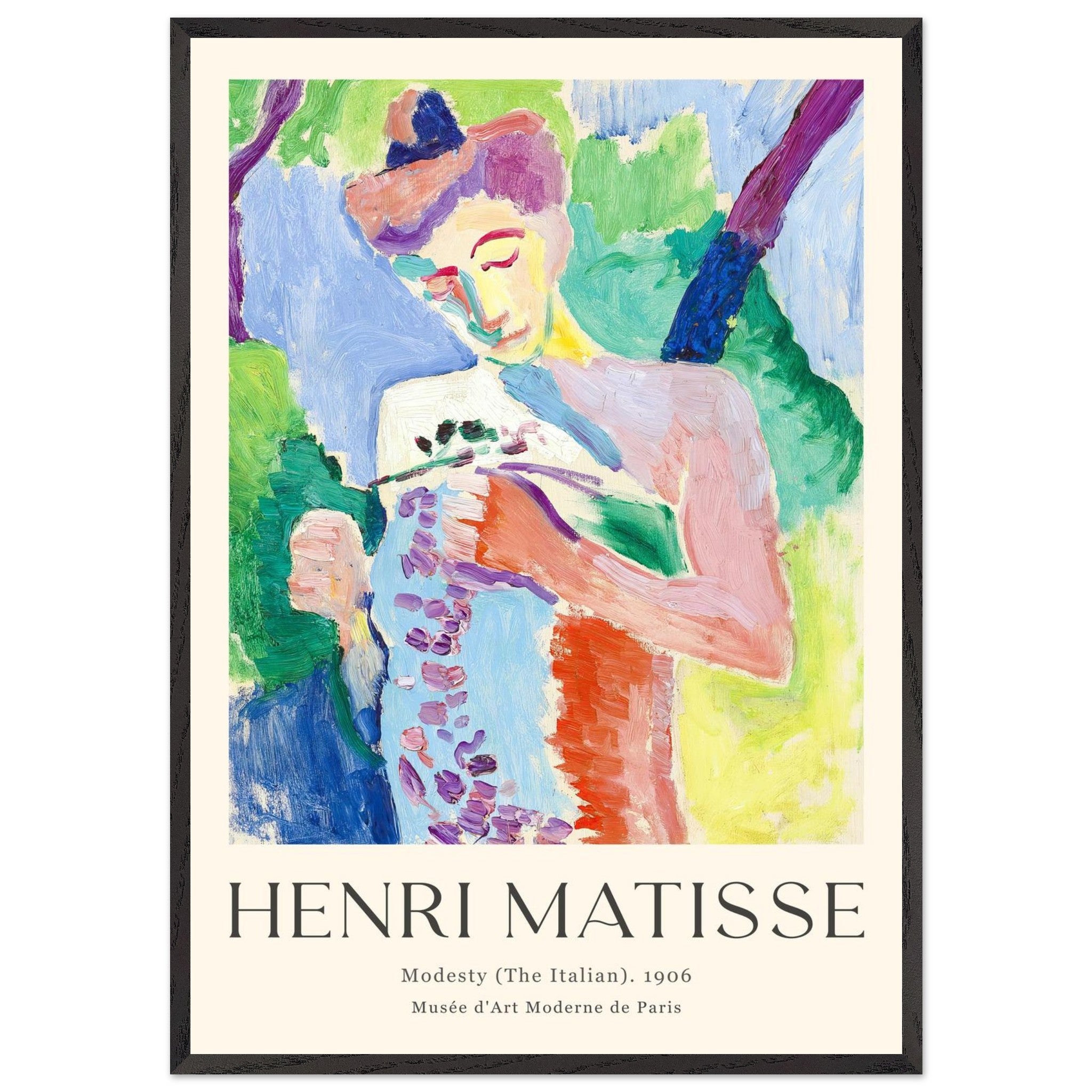 Artfulprints Poster met Lijst Matisse - Modesty 1906 - 70x100 cm - Mee