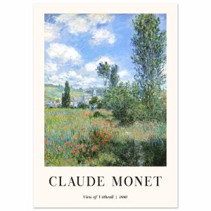 Artfulprints Poster Claude Monet – View of Vétheuil II – A4 21×29.7 cm Artfulprints Poster Claude Monet – View of Vétheuil II – A4 21×29.7 cm