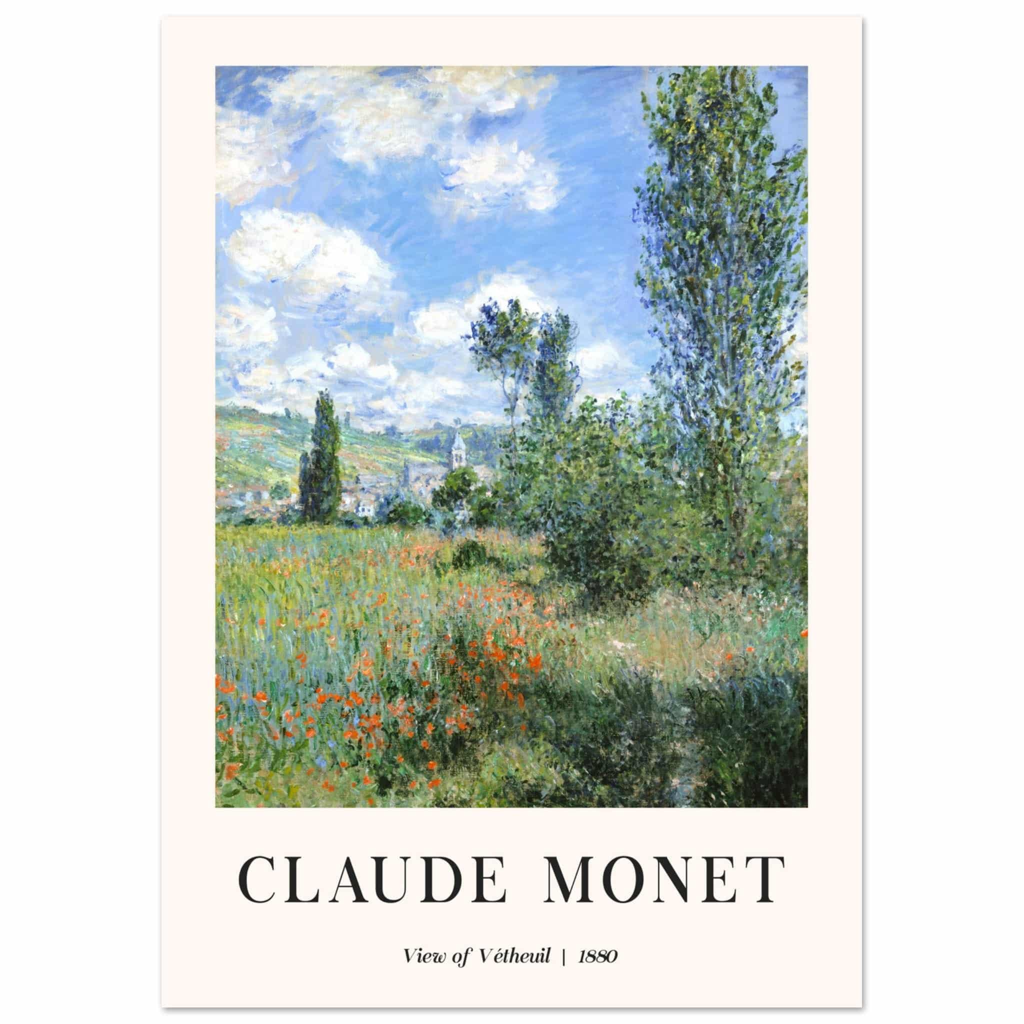 Artfulprints Poster Claude Monet - View of Vétheuil II - A4 21x29.7 cm