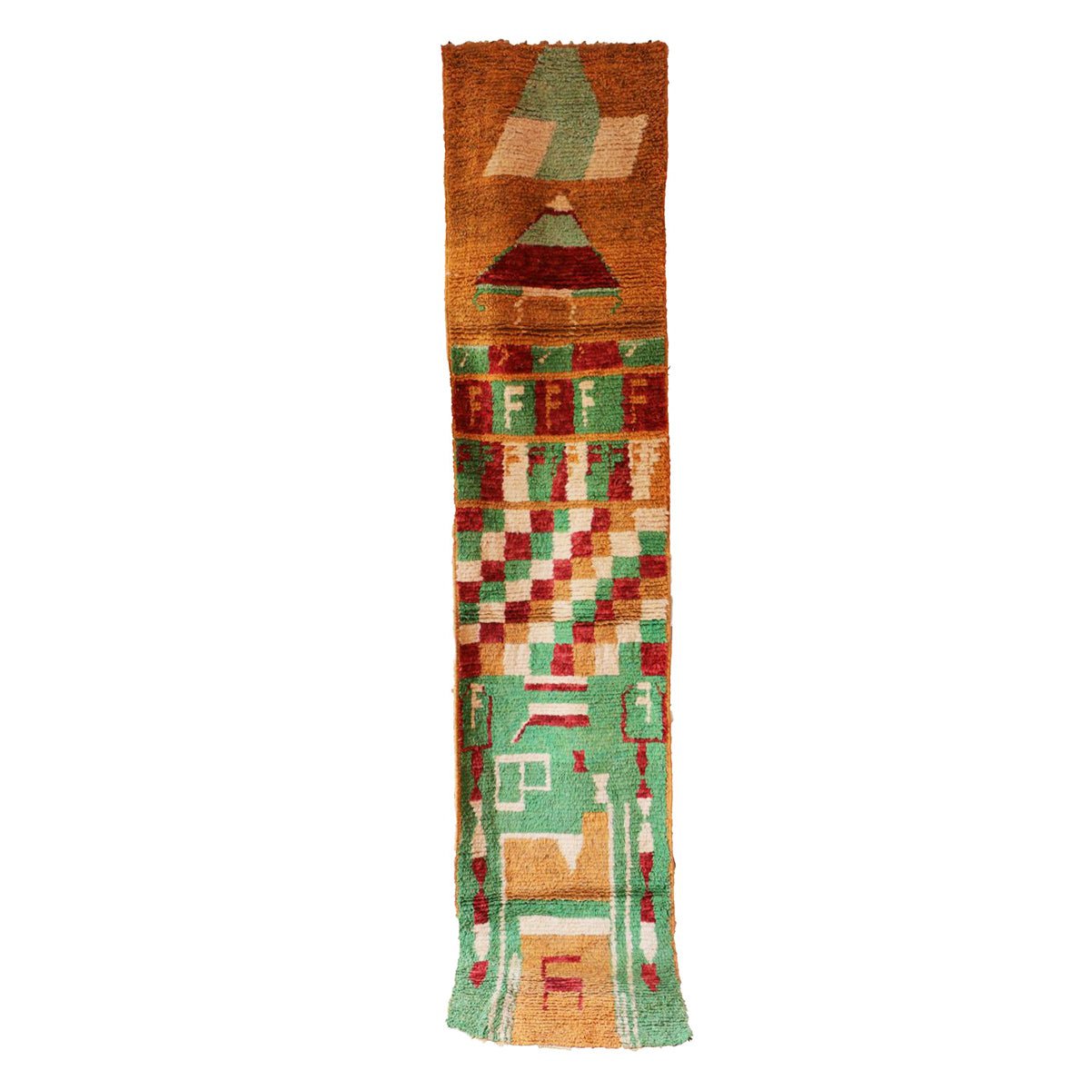 AFK Living vloerkleed Berber - handgemaakt - Wol - 84 x 388 cm