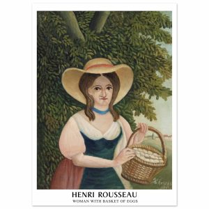 Artfulprints Poster Henri Rousseau – Woman with basket of eggs – 50×70