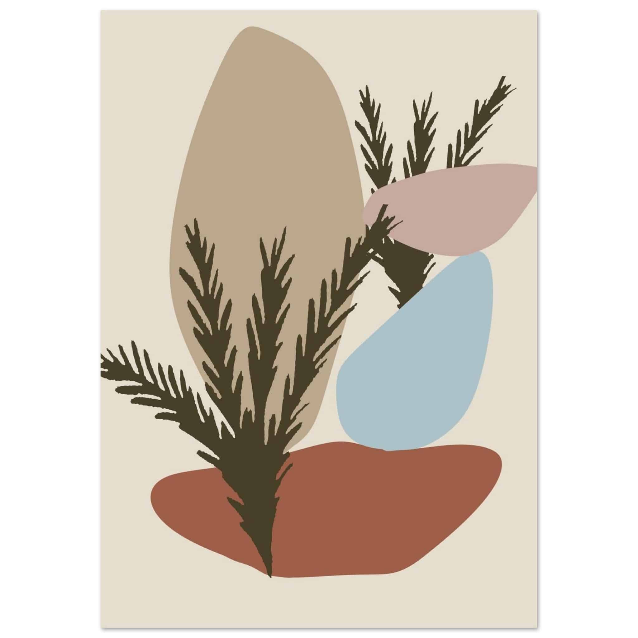Artfulprints Poster Boho – Earthy mix - A4 21x29.7 cm - beige