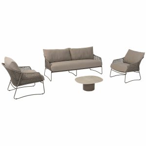4 Seasons loungeset Moretti bruin 5-delig 4 Seasons loungeset Moretti bruin 5-delig