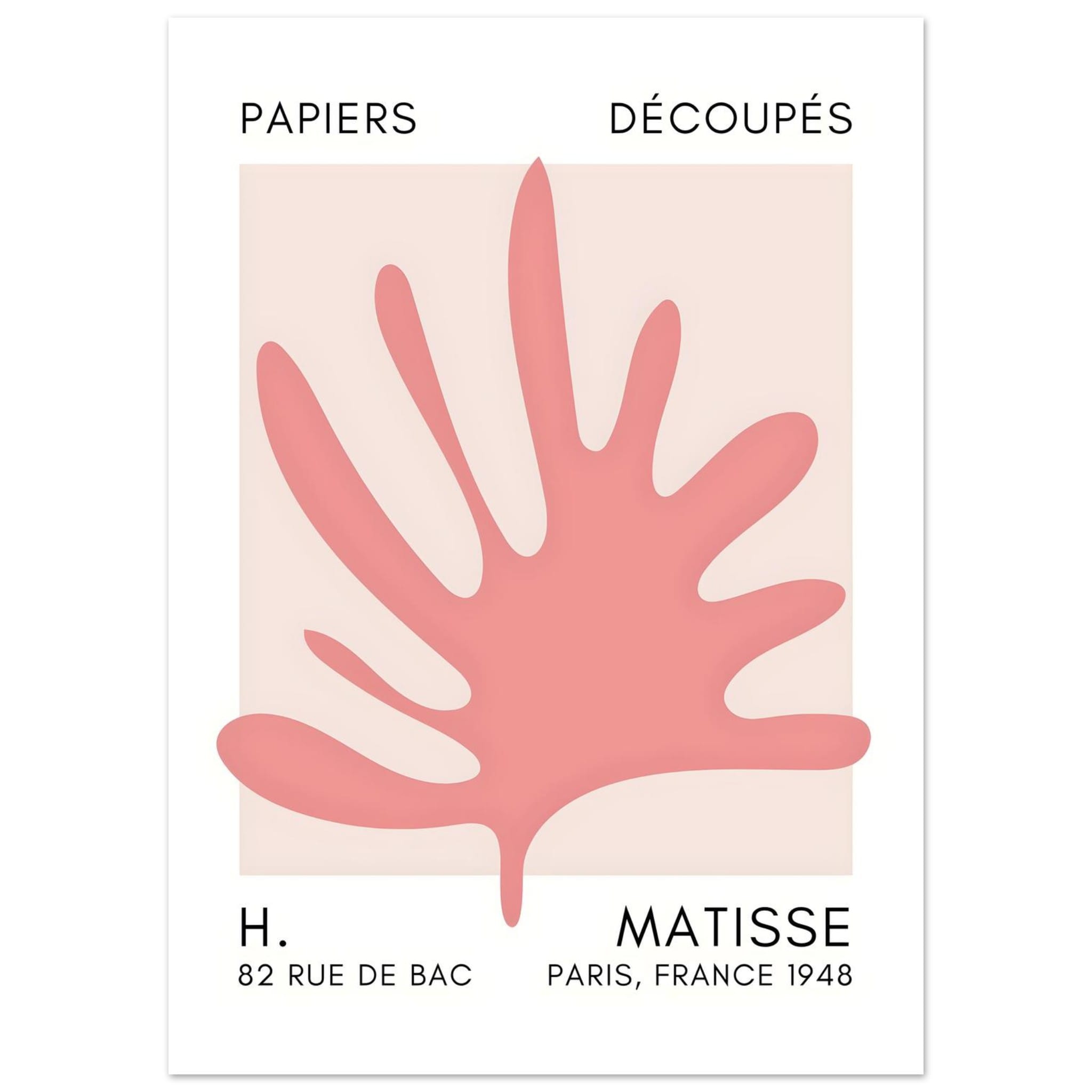 Artfulprints Poster Matisse – Coral drift taupe - 50x70 cm - Taupe