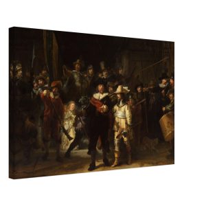Artfulprints Canvas Rembrandt van Rijn – De nachtwacht canvas – 60×40 Artfulprints Canvas Rembrandt van Rijn – De nachtwacht canvas – 60×40
