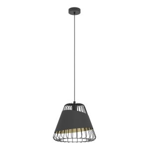 EGLO hanglamp Austell – e27 – ø 36 cm – zwart/goud EGLO hanglamp Austell – e27 – ø 36 cm – zwart/goud