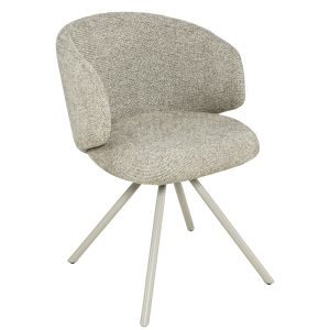 DÉJA Living Eetkamerstoel Sueca – Taupe Stof – Draaibaar – Set van 2 DÉJA Living Eetkamerstoel Sueca – Taupe Stof – Draaibaar – Set van 2