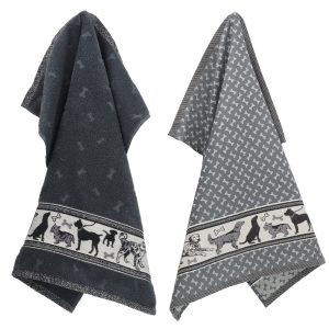 Luxe Keukendoek en Theedoek Hond Antraciet – Bunzlau Castle – 100% bio Luxe Keukendoek en Theedoek Hond Antraciet – Bunzlau Castle – 100% bio