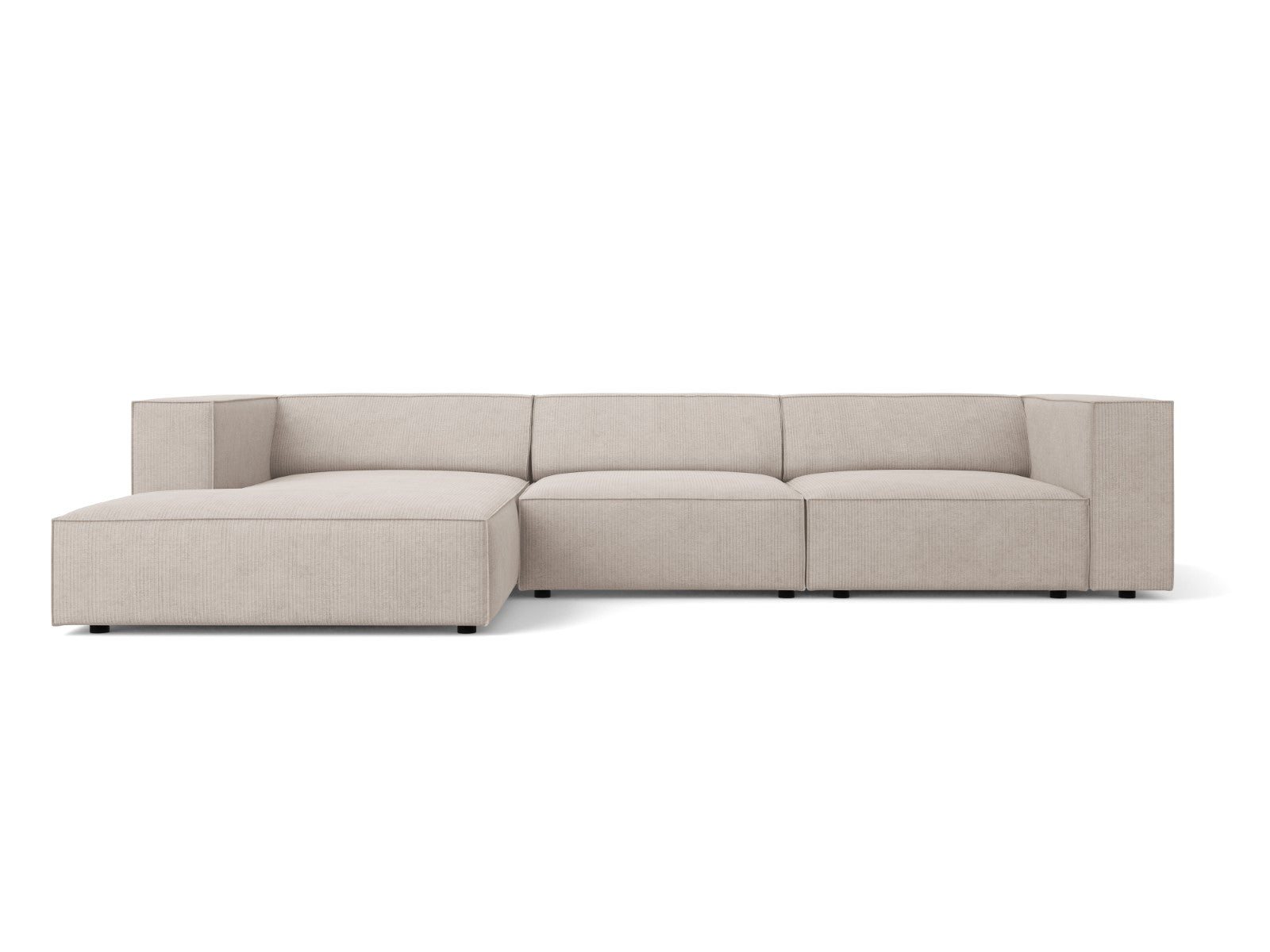 Cosmopolitan Design linker hoekbank Arendal 4-zits, chenille met ribbe