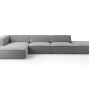 Cosmopolitan Design linker hoekbank Arendal 5-zits, flueel, lichtgrijs Cosmopolitan Design linker hoekbank Arendal 5-zits, flueel, lichtgrijs