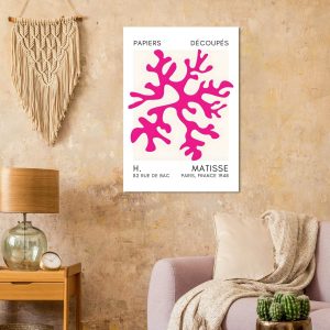 Artfulprints Poster Matisse – Dreamy coral flower pink – 70×100 cm – R Artfulprints Poster Matisse – Dreamy coral flower pink – 70×100 cm – R