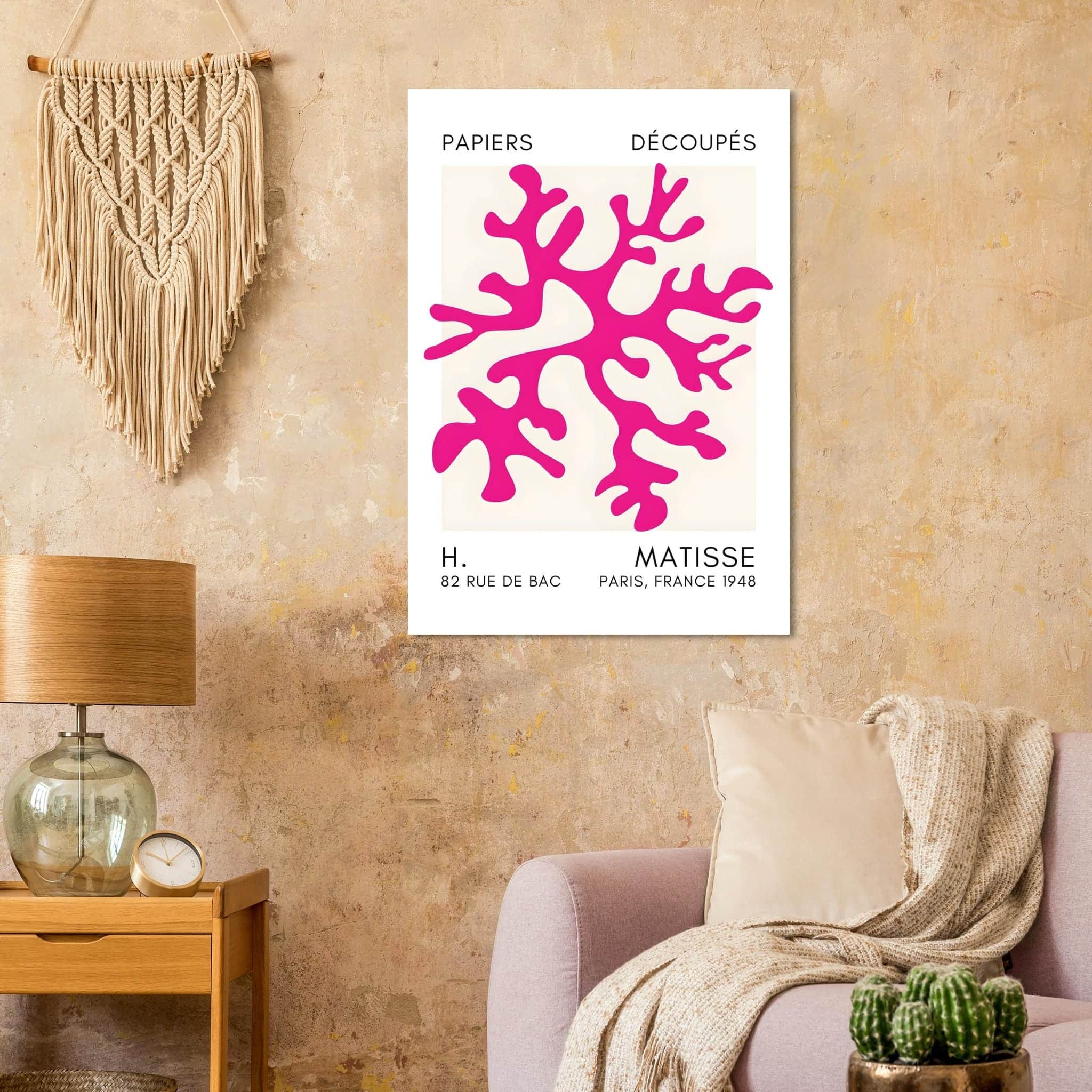Artfulprints Poster Matisse – Dreamy coral flower pink - 70x100 cm - R
