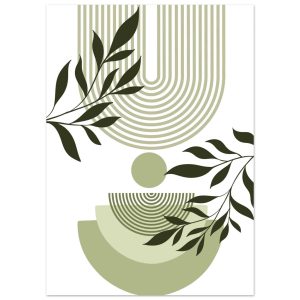 Artfulprints Poster Boho – Green curve – 50×70 cm – Groen Artfulprints Poster Boho – Green curve – 50×70 cm – Groen