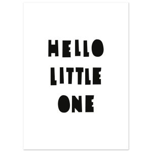 Artfulprints Poster Hello little one zwart-wit – 50×70 cm – Zwart / Wi Artfulprints Poster Hello little one zwart-wit – 50×70 cm – Zwart / Wi