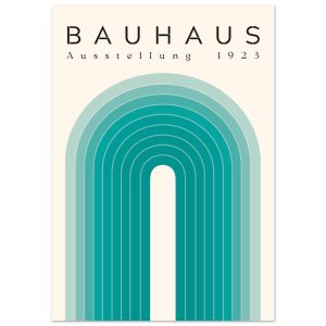 Artfulprints Poster Bauhaus – Turquoise rainbow – A4 21×29.7 cm – Turq Artfulprints Poster Bauhaus – Turquoise rainbow – A4 21×29.7 cm – Turq