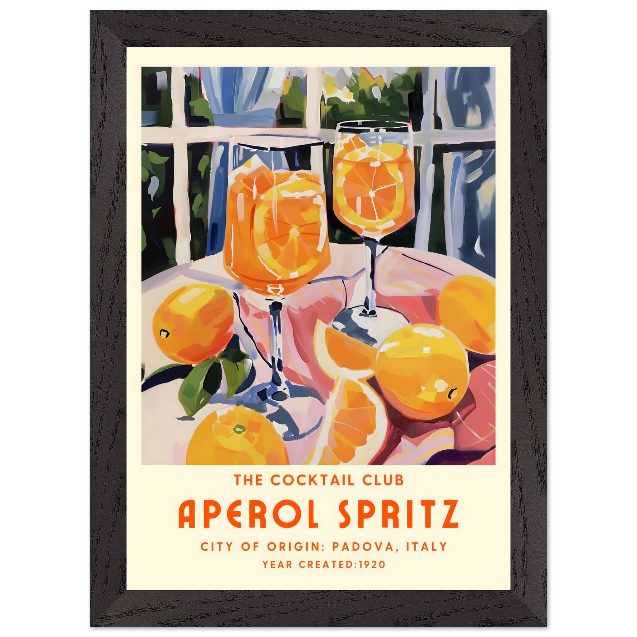 Artfulprints Poster met Lijst Aperol Spritz - The cocktail club II - A